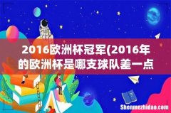 2016年的欧洲杯是哪支球队差一点就获得冠军了？ 2016欧洲杯冠军