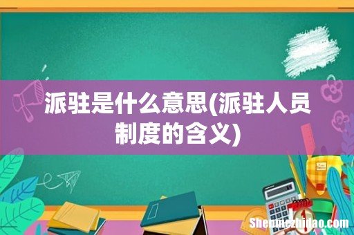 派驻人员制度的含义 派驻是什么意思
