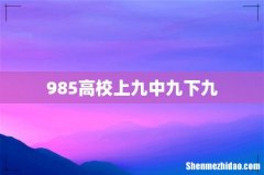 985高校上九中九下九