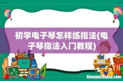 电子琴指法入门教程 初学电子琴怎样练指法