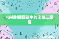 电视剧团圆饭中的宋老三是谁