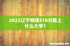 2022辽宁物理570分能上什么大学？