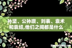 孙坚、公孙瓒、刘表、袁术和袁绍,他们之间都是什么关系啊