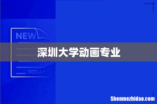 深圳大学动画专业