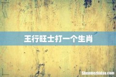 王行旺士打一个生肖