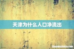 天津为什么人口净流出