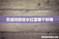 贝德玛卸妆水红蓝哪个好用