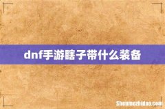 dnf手游瞎子带什么装备