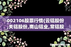 云铝股份,关铝股份,南山铝业,常铝股份哪两只股票好- 002106股票行情