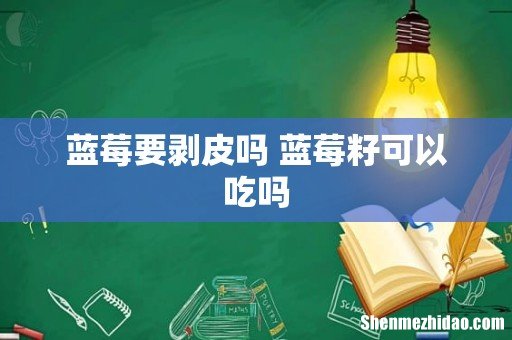 蓝莓要剥皮吗 蓝莓籽可以吃吗