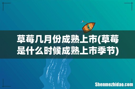 草莓是什么时候成熟上市季节 草莓几月份成熟上市