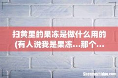 有人说我是果冻…那个…果冻是什么意思？高手来解答！ 扫黄里的果冻是做什么用的