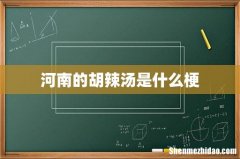 河南的胡辣汤是什么梗