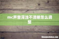 mc声音浑浊不清晰怎么调整