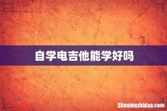 自学电吉他能学好吗