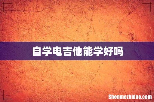 自学电吉他能学好吗