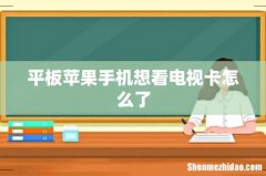 平板苹果手机想看电视卡怎么了