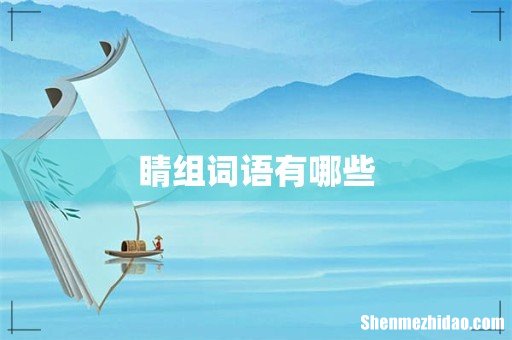 睛组词语有哪些