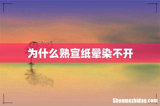 为什么熟宣纸晕染不开