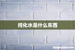 纯化水是什么东西
