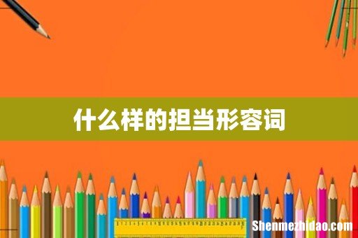 什么样的担当形容词