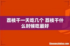 荔枝干一天吃几个 荔枝干什么时候吃最好
