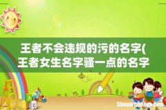 王者女生名字骚一点的名字 王者荣耀骚气的女生昵称大全 王者不会违规的污的名字