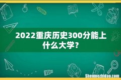 2022重庆历史300分能上什么大学？
