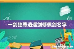 一剑独尊逍遥剑修佩剑名字