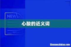 心酸的近义词