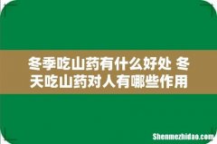 冬季吃山药有什么好处 冬天吃山药对人有哪些作用