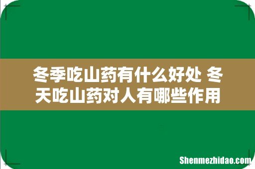 冬季吃山药有什么好处 冬天吃山药对人有哪些作用