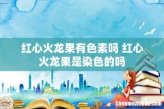 红心火龙果有色素吗 红心火龙果是染色的吗