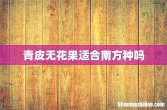 青皮无花果适合南方种吗