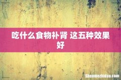 吃什么食物补肾 这五种效果好