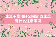 韭菜不能和什么同食 吃韭菜有什么注意事项