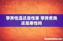 荸荠性温还是性寒 荸荠煮熟还是寒性吗