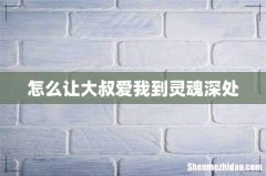 怎么让大叔爱我到灵魂深处