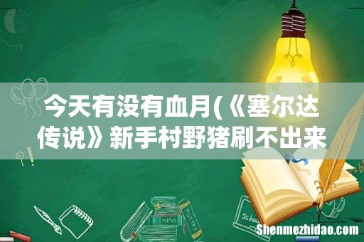 《塞尔达传说》新手村野猪刷不出来是什么原因? 今天有没有血月