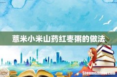 薏米小米山药红枣粥的做法