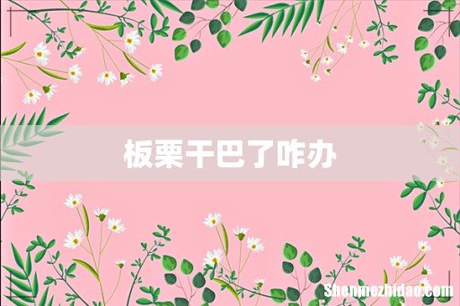 板栗干巴了咋办