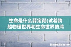 试着跨越物理世界和生命世界的鸿沟，著有《生命是什么》 生命是什么薛定谔