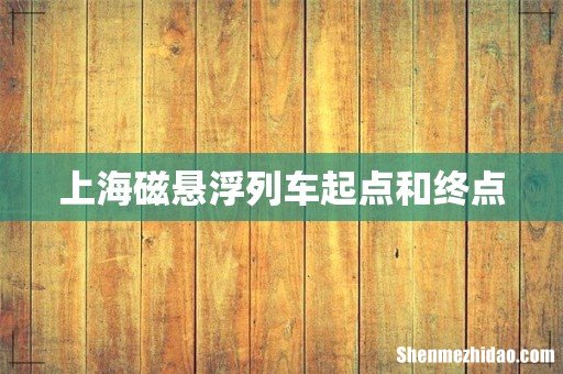 上海磁悬浮列车起点和终点