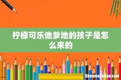 柠檬可乐他爹地的孩子是怎么来的