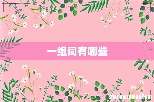 一组词有哪些