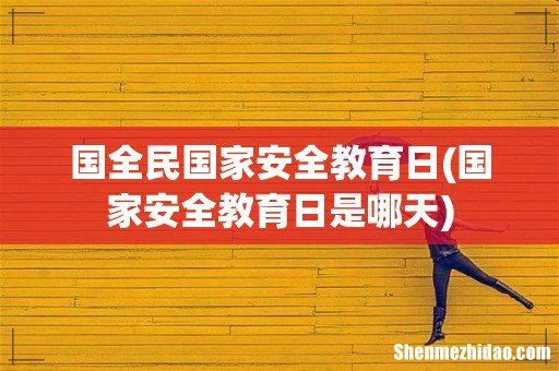 国家安全教育日是哪天 国全民国家安全教育日