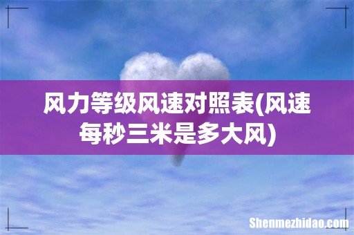 风速每秒三米是多大风 风力等级风速对照表