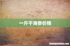一斤干海参价格