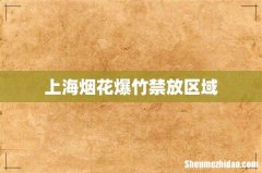 上海烟花爆竹禁放区域