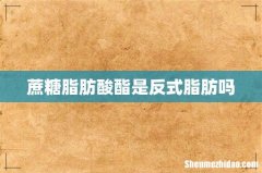蔗糖脂肪酸酯是反式脂肪吗